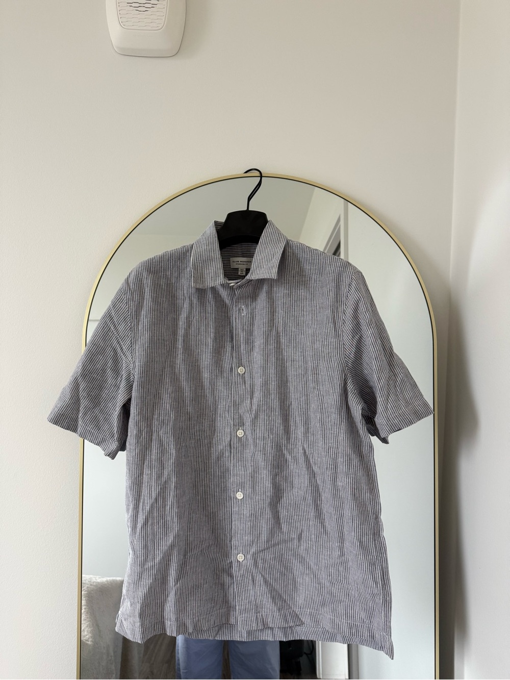 Club Monaco Short Sleeve Chambray Shirt